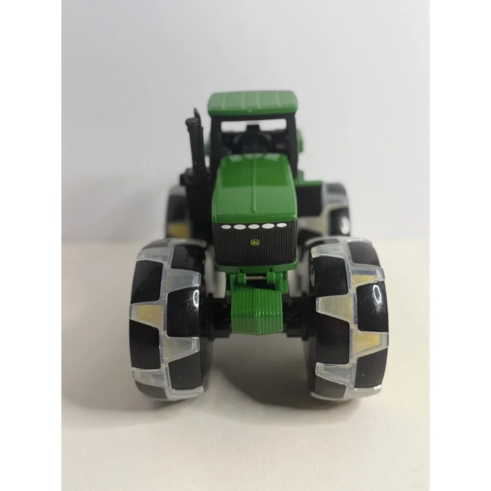 John Deere Monster Treads Lightning Wheels Tractor Toy Green Light Up Wheels